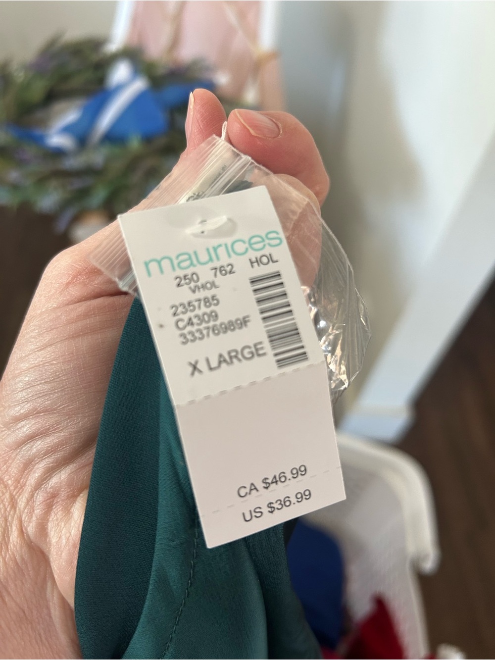 Maurices Teal Hair Scarf / Head Wrap